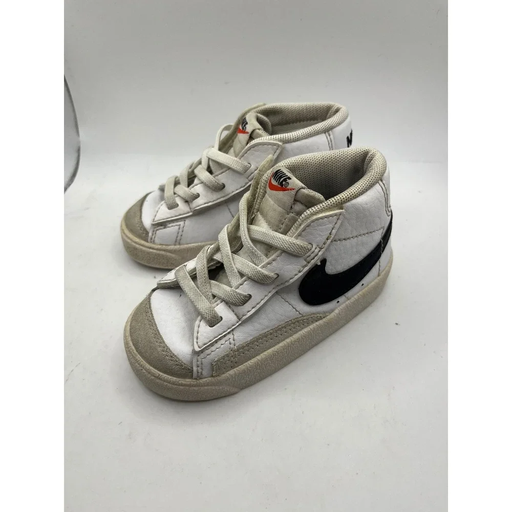 Nike Blazer Mid Toddler Shoes White Black‎ Red Casual Sneakers Kids Size